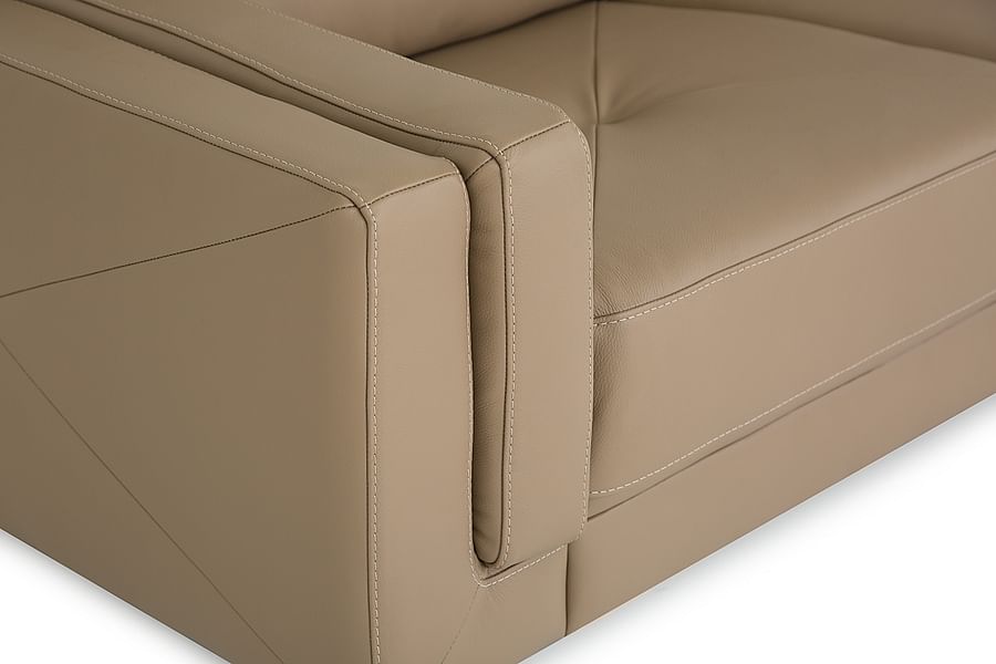 Zuri Leather Sectional by Palliser in Beige Leather - Custom Colors Available